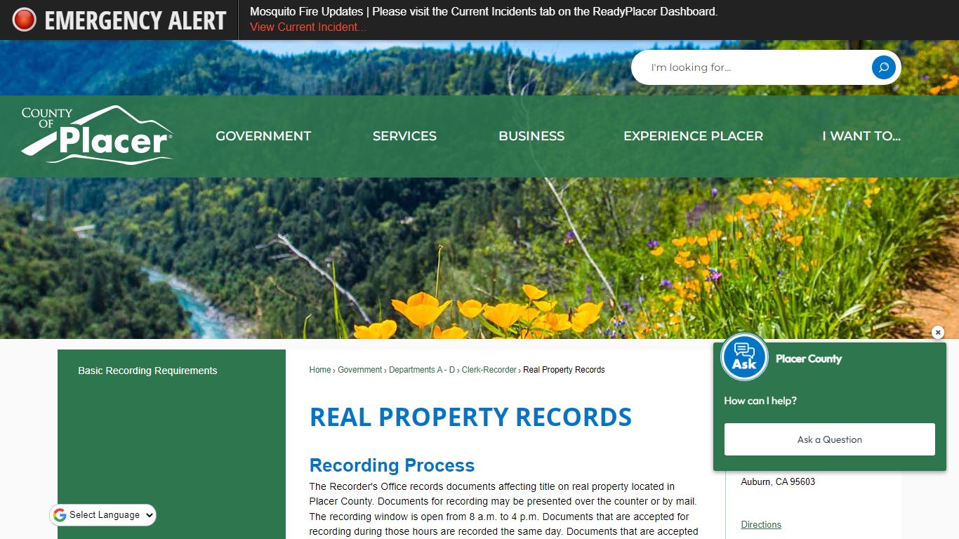 Real Property Records | Placer County, CA