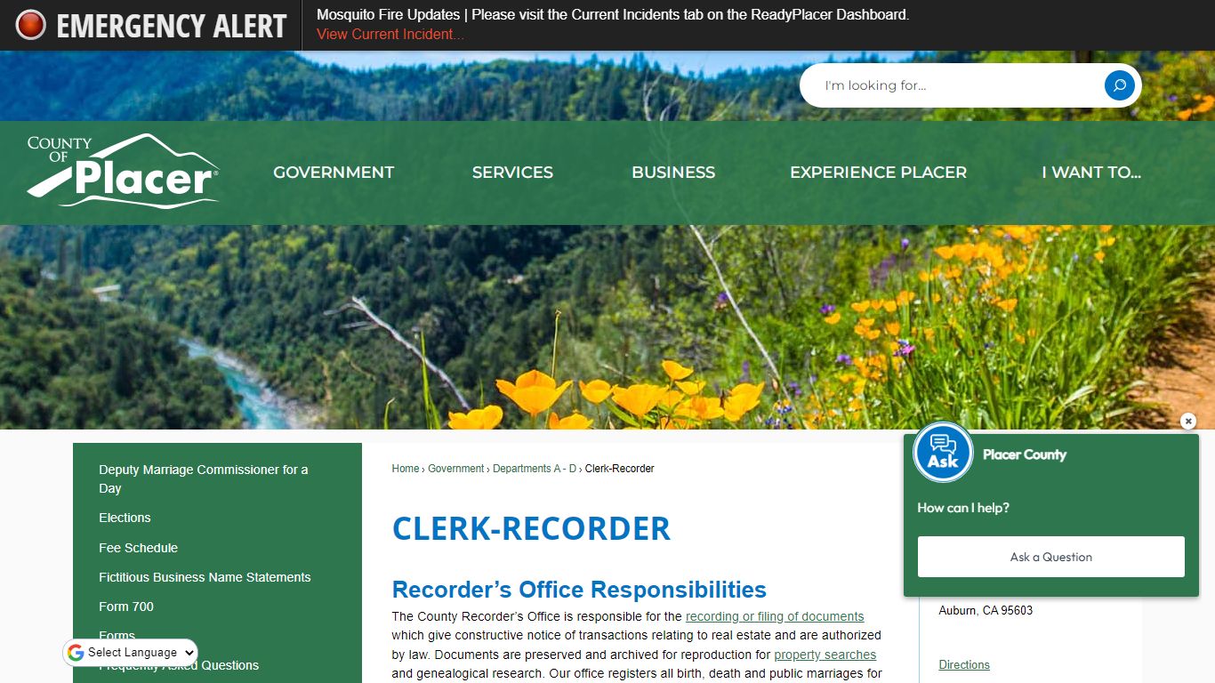 Clerk-Recorder | Placer County, CA