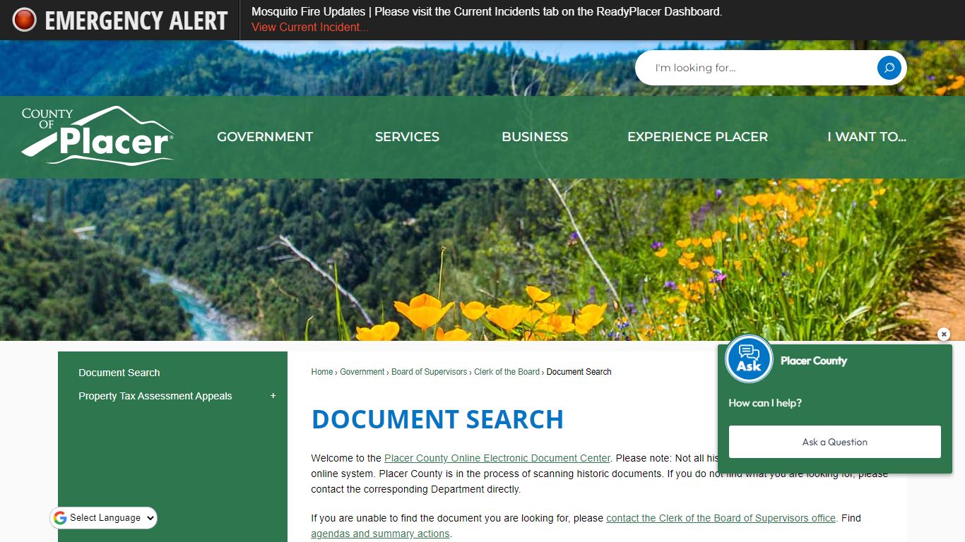 Document Search | Placer County, CA